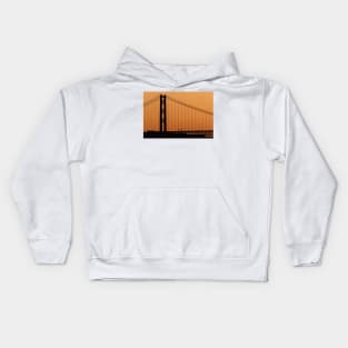 Silhouette Of A Lisbon Bridge © Kids Hoodie